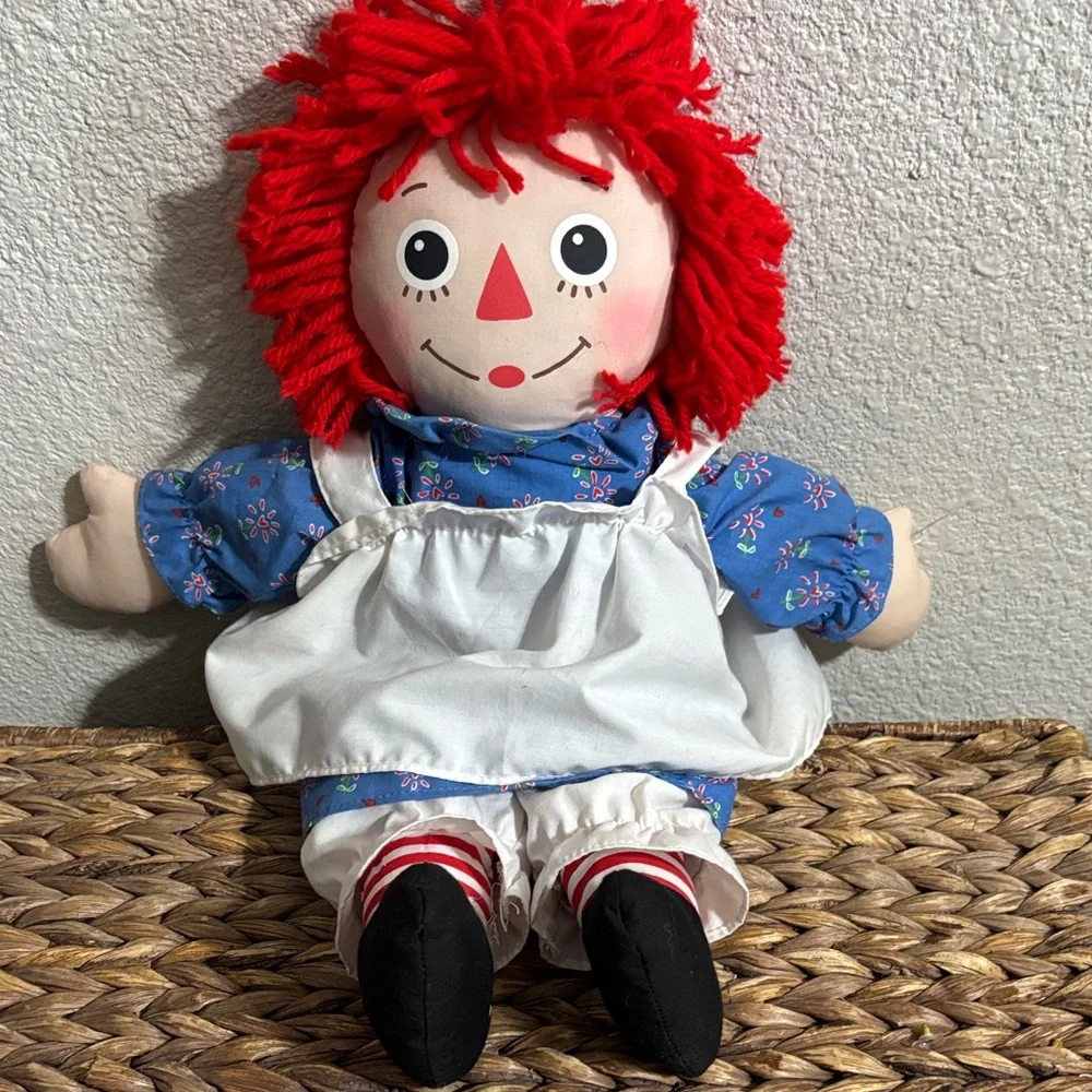 Rag Doll with Red Hair and Blue Dress - Picture 1 of 3